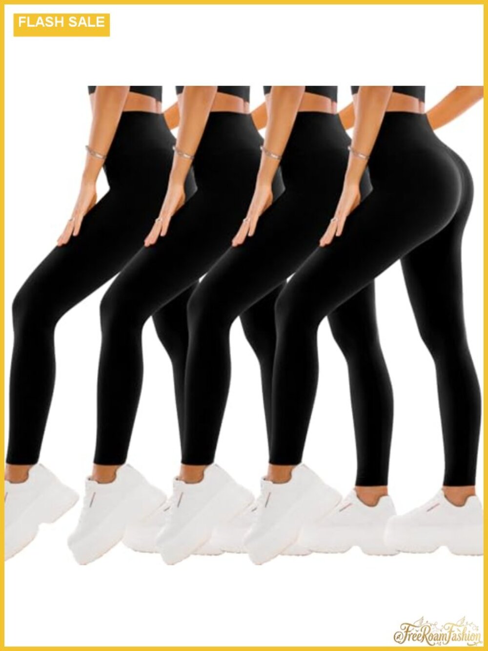 4 Pack Buttery Soft High Waisted Yoga Leggings Athletic Workout Pants